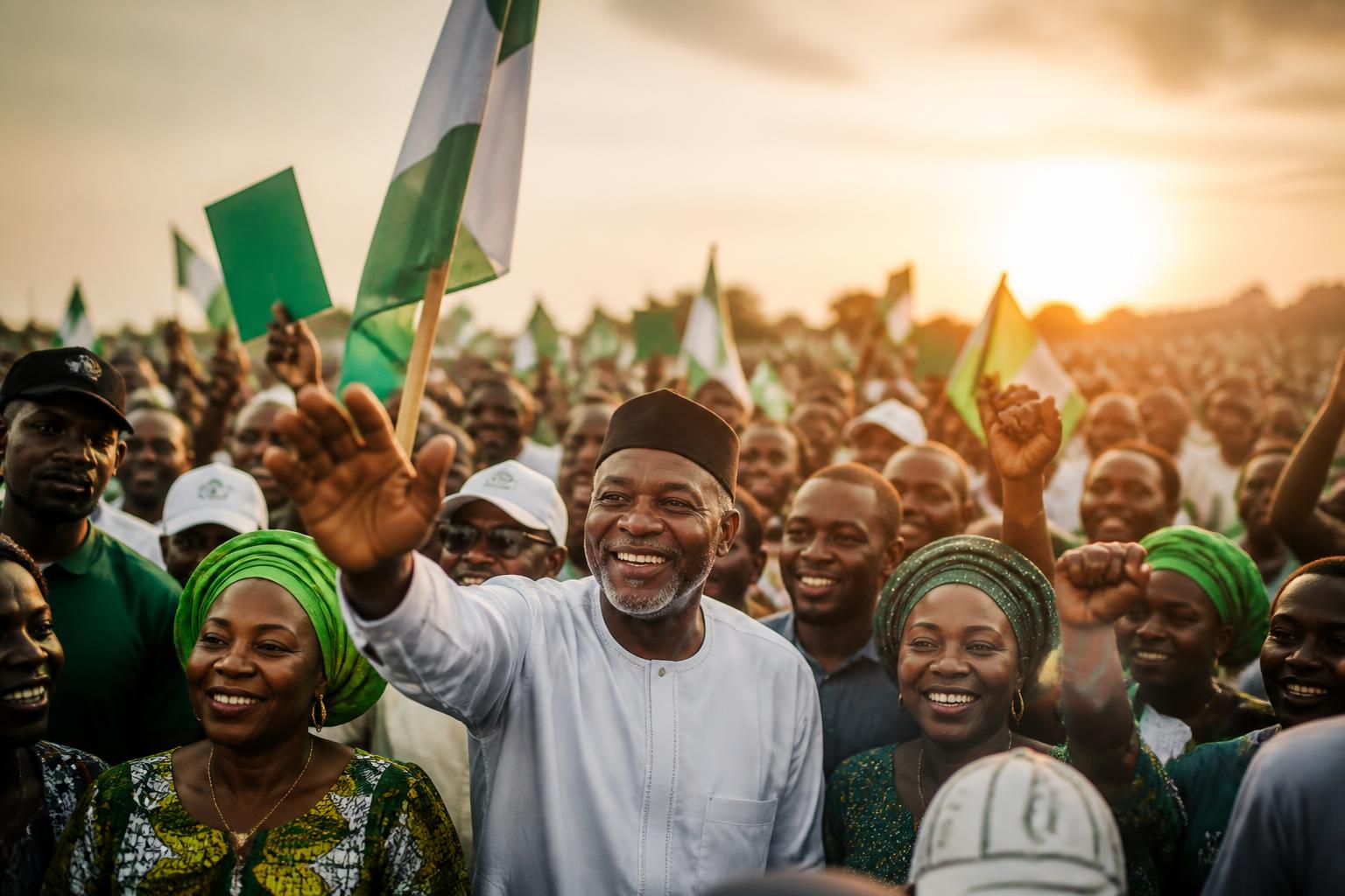 Supporters at a Renewed Hope grassroots rally in Nigeria